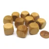 Dice>Pack of 10 16mm Wooden Blank Dice - 'Dark' Wood - Your Source for Gaming Essentials