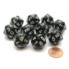 Dice>Pack of 10 20-Sided D10 Dice Numbered 0-9 Twice - Black with White Numbers - Your Source for Gaming Essentials