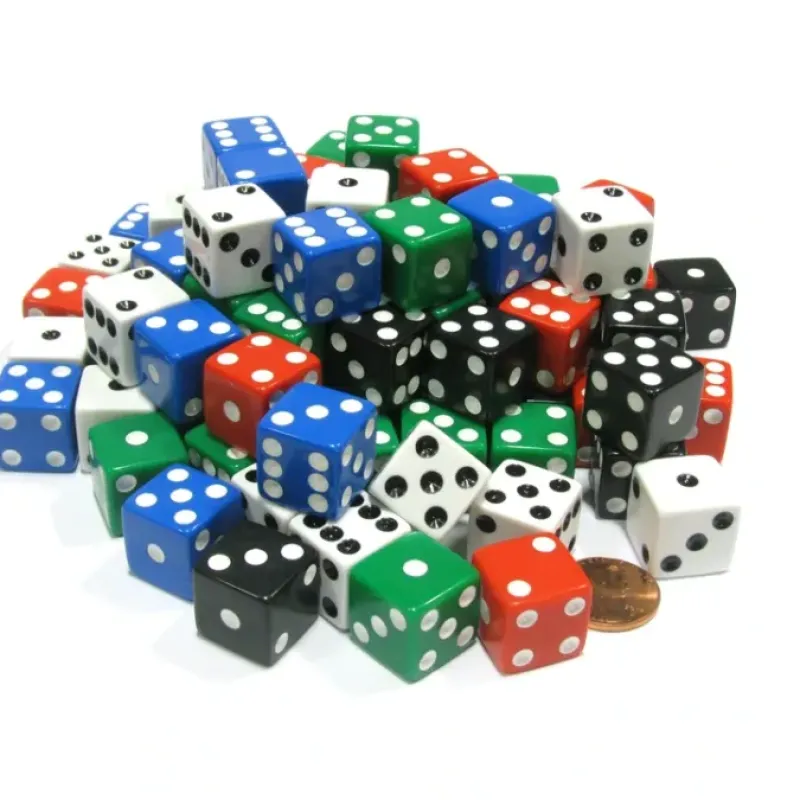 Dice>Pack of 100 Standard Sized 16mm Six-Sided Dice - Choose your color - Your Source for Gaming Essentials