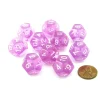 Dice>Pack of 10 Transparent 12 Sided D12 20mm Dice - Orchid - Your Source for Gaming Essentials