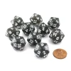 Dice>Pack of 10 Transparent 20 Sided D20 20mm Dice - Smoke - Your Source for Gaming Essentials