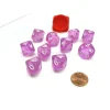 Dice>Pack of 10 Transparent 10 Sided D10 16mm Dice - Orchid - Your Source for Gaming Essentials