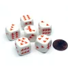 Dice>Pack of 6 Witch Halloween Themed 16mm Dice - White with Orange Etches - Your Source for Gaming Essentials