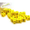 Dice>Pack of 50 Yellow 1" 25mm Foam Math Dice - Assorted Function, Spots, and Numbers - Your Source for Gaming Essentials