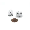 Dice>Pair of Recast 2d6 The Dice Lab Dice (1 D3 & 1 D12) - White with Black Numbers - Your Source for Gaming Essentials