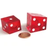Dice>Pair of Red 20-25mm 6 Sided Transparent Specialty Crooked Dice Fun Askew Die - Your Source for Gaming Essentials