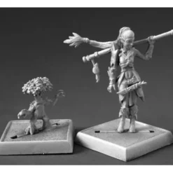 Tabletop Miniatures>Pathfinder Druid and Familiar #60147 Pathfinder Miniatures Unpainted - Your Source for Gaming Essentials