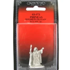 Tabletop Miniatures>Phineas Wizard with Staff #03-073 Classic Ral Partha Fantasy RPG Metal Figure - Your Source for Gaming Essentials