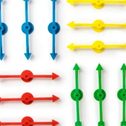 Board Games>Plastic Board Game Arrow Spinners Pointer, 12-pack - Blue Yellow Green Red - Your Source for Gaming Essentials