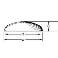 Plastruct 95751 1-1/2" x 1-5/16" x 21/64" Elliptical Head Domes (Pack of 5) - Your Source for Gaming Essentials* Hot