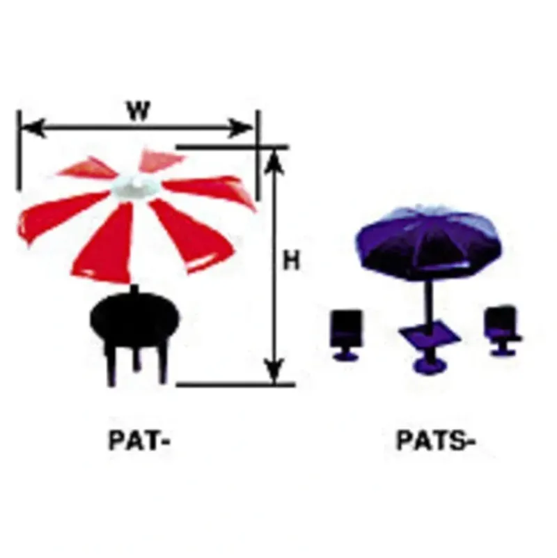 Plastruct 94750 G 3-1/4" x 4" Umbrella Table Set - Your Source for Gaming Essentials* New