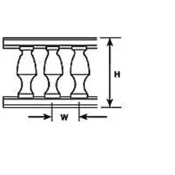 Plastruct 90903 O 9/32" x 6-1/2" x 23/32" Balcony Railing (Pack of 2) - Your Source for Gaming Essentials* New