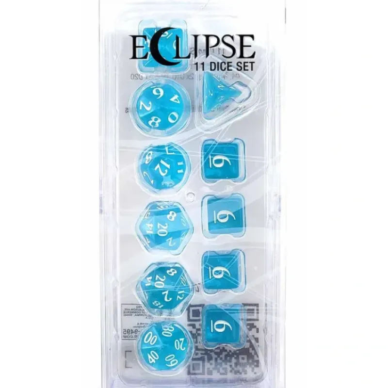 Dice>Polyhedral 11 Piece Eclipse Dice Set - Choose your color - Your Source for Gaming Essentials