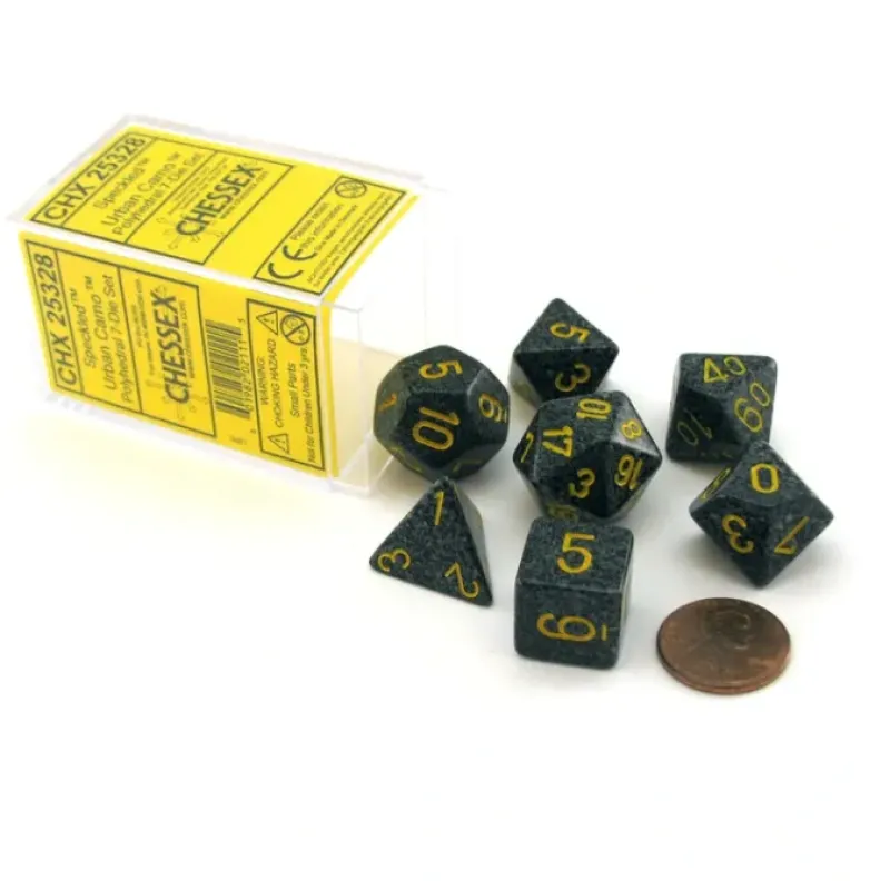 Dice>Polyhedral 7-Die Chessex Dice Set - Speckled Urban Camo - Your Source for Gaming Essentials