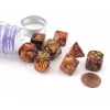 Dice>Polyhedral 7-Die Chessex Lab Dice 5 Set - Vortex Underworld with Yellow - Your Source for Gaming Essentials