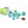 Dice>Polyhedral 7-Die Chessex Lab Dice 5 Set - Festive Garden with Blue - Your Source for Gaming Essentials