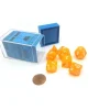 Dice>Polyhedral 7-Die Festive Lab Dice Chessex Dice Set - Flare with White Numbers - Your Source for Gaming Essentials