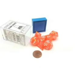 Dice>Polyhedral 7-Die Festive Lab Dice Chessex Dice Set - Dahlia with White Numbers - Your Source for Gaming Essentials