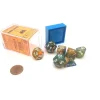Dice>Polyhedral 7-Die Festive Lab Dice Chessex Dice Set - Autumn with White Numbers - Your Source for Gaming Essentials