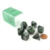 Dice>Polyhedral 7-Die Gemini Chessex Dice Set - Black-Grey with Green Numbers - Your Source for Gaming Essentials