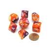 Dice>Polyhedral 7-Die Gemini Lab Dice 3 Set with Black Light Reactive - Orange-Purple - Your Source for Gaming Essentials