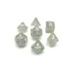Dice>Polyhedral 7-Die Glitter Dice Set - Clear - Your Source for Gaming Essentials