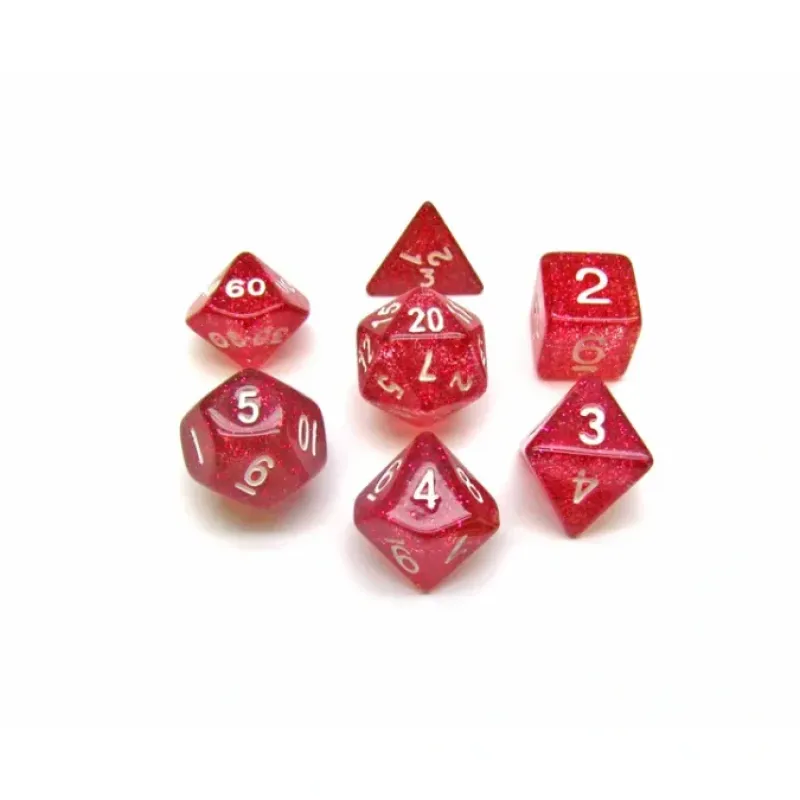 Dice>Polyhedral 7-Die Glitter Dice Set - Purple - Your Source for Gaming Essentials