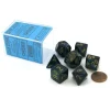 Dice>Polyhedral 7-Die Lustrous Chessex Dice Set - Shadow with Gold Numbers - Your Source for Gaming Essentials
