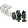 Dice>Polyhedral 7-Die Lustrous Chessex Dice Set - Black with Gold Numbers - Your Source for Gaming Essentials