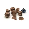 Dice>Polyhedral 7-Die Metal Dice Set - Copper Colored - Your Source for Gaming Essentials