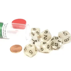 Dice>Polyhedral 7-Die Pearlized Dice Set - Gray - Your Source for Gaming Essentials