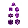 Dice>Polyhedral 7-Die Translucent Chessex Dice Set - Purple - Your Source for Gaming Essentials