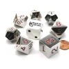 Dice>Polyhedral 7-Die Zinc Metal Alloy Dice Set - Red Numbers - Your Source for Gaming Essentials