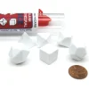 Dice>Polyhedral RPG 6-Dice Set ~14 to 19mm Tall - Blank White - Your Source for Gaming Essentials