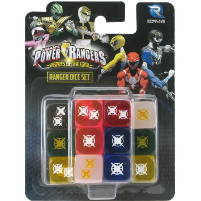 Dice>Power Rangers: Heroes of the Grid Ranger Dice Set - 14 Pieces - Your Source for Gaming Essentials