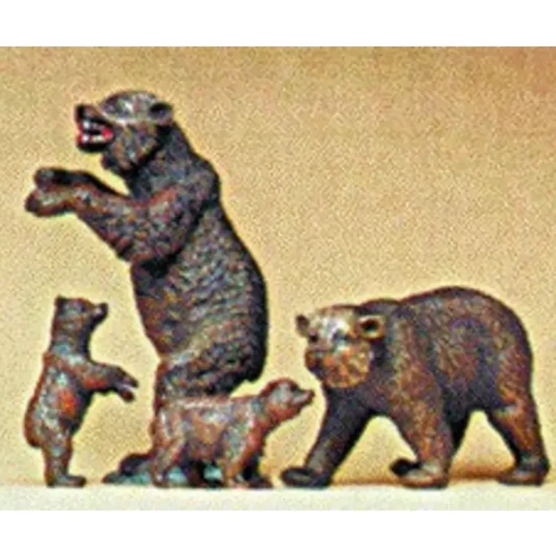 Preiser 20386 HO Animals - Brown Bears Figures (Set of 4) - Your Source for Gaming Essentials* Outlet