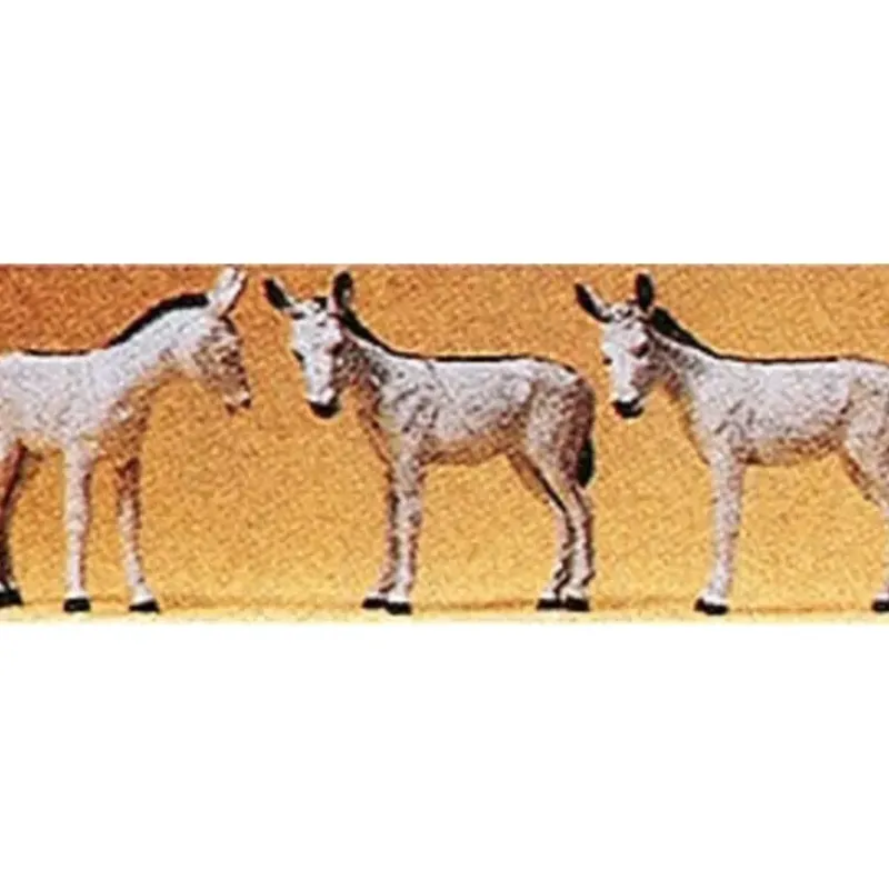 Preiser 10151 HO Animals - Donkeys Figures (Set of 3) - Your Source for Gaming Essentials* Outlet