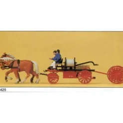 Preiser 30425 HO Around 1900 Hand Pressure Fire Pump Figures (Set of 4) - Your Source for Gaming Essentials* Best