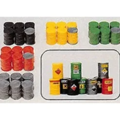 Preiser 17101 HO Assorted Colorful Metal Drums Plastic Model Kit (Set of 30) - Your Source for Gaming Essentials* Discount
