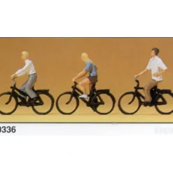 Preiser 10336 HO Bicycles Riders Figures (Set of 3) - Your Source for Gaming Essentials* Hot