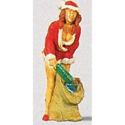 Preiser 29028 HO Christmas Girl Figure with Sack of Gifts - Your Source for Gaming Essentials* Sale