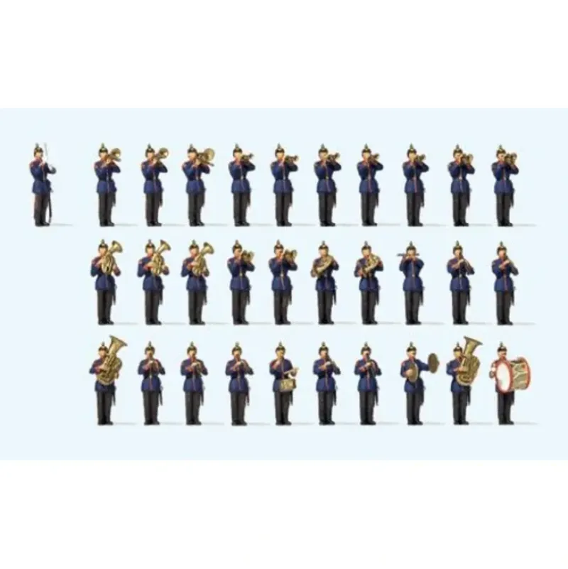 Preiser 13255 HO Circa 1900 Wurttembergian Military Band Figures (Set of 31) - Your Source for Gaming Essentials* Outlet