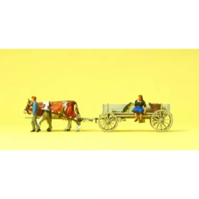 Preiser 30412 HO Farmers & Cows Figures with Farm Wagon - Your Source for Gaming Essentials* Hot