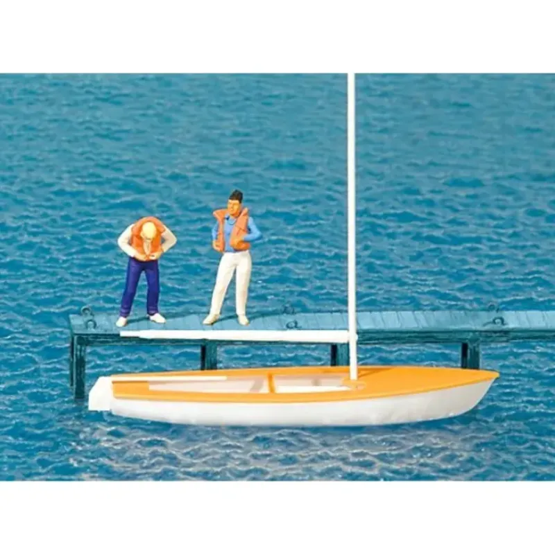 Preiser 10678 HO Sailors Putting on Life Jackets Figures w/Sailing Boat - Your Source for Gaming Essentials* Hot