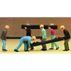Preiser 10034 HO Track Worker Slepeer Layers Figures with Ties (Set of 6) - Your Source for Gaming Essentials* Hot