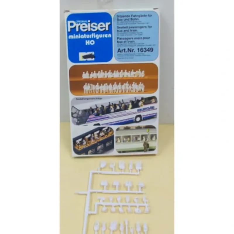 Preiser 16349 HO Unpainted Seated Passengers Plastic Figure (Set of 36) - Your Source for Gaming Essentials* Clearance