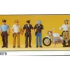 Preiser 10370 HO USA Policemen Figures with Motorcycle (Set of 5) - Your Source for Gaming Essentials* Clearance