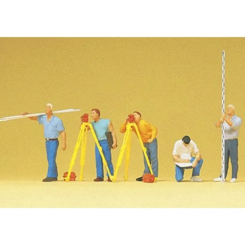 Preiser 10512 HO Working Surveyors Figures with Accessories (Set of 5) - Your Source for Gaming Essentials* Online