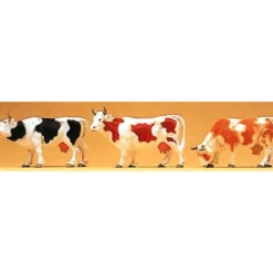 Preiser 65324 O Animals - Assorted Dairy Cows Figures (Set of 3) - Your Source for Gaming Essentials* Best