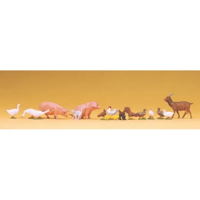 Preiser 65326 O Assorted Small Animals Figures (Set of 19) - Your Source for Gaming Essentials* Clearance